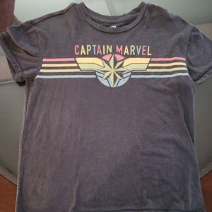 Captain Marvel women's small dark grey
